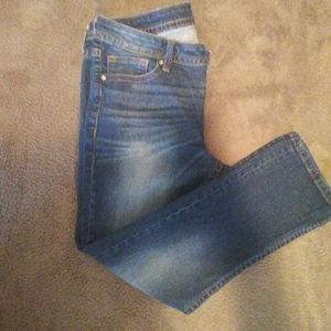 A.N.A. Distressed Denim Capris